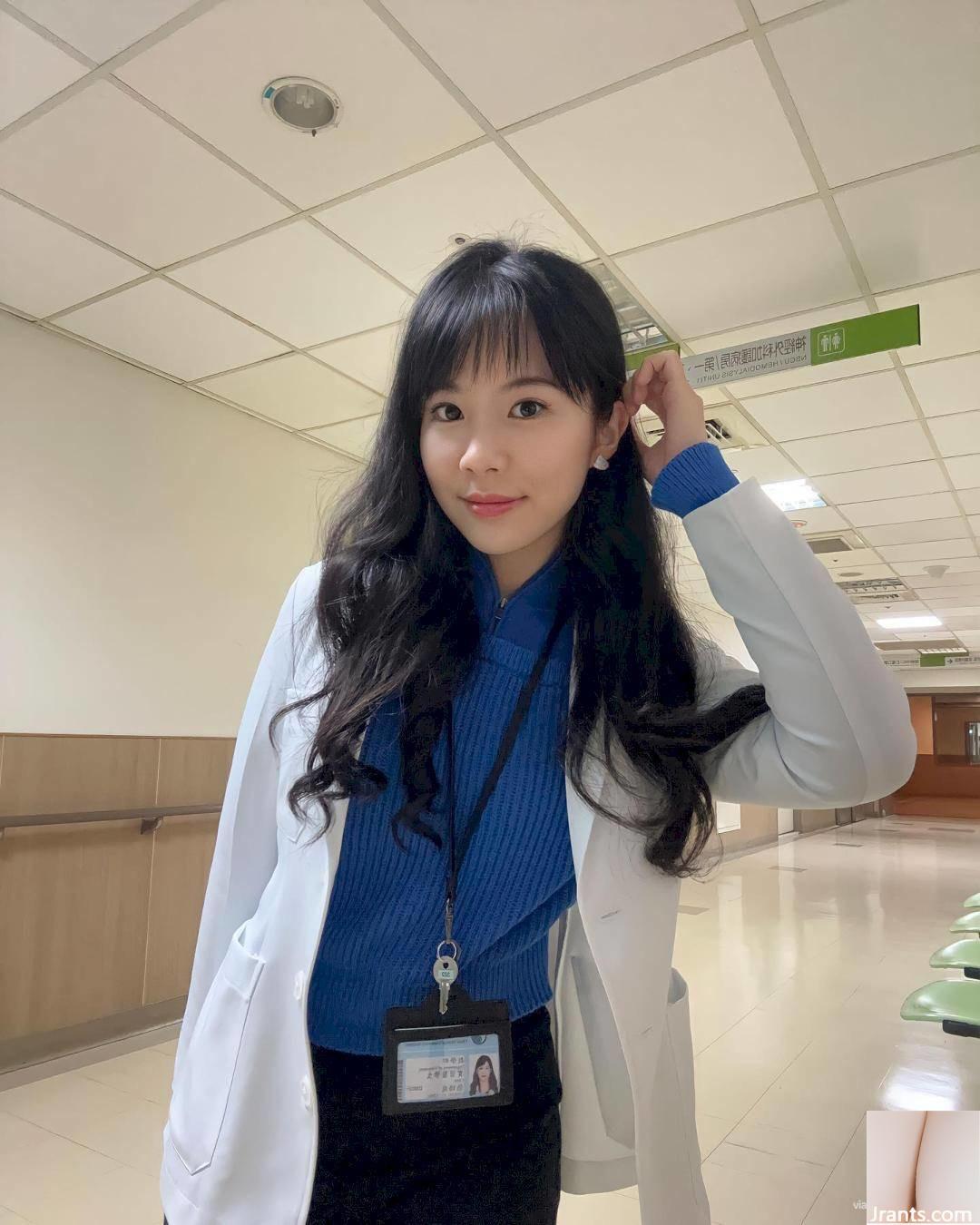 الفتاة الجميلة من قسم الطب &#8220;Zhang Yuting&#8221; لها وجه جيد المظهر غير دهني ومتفون (10p)