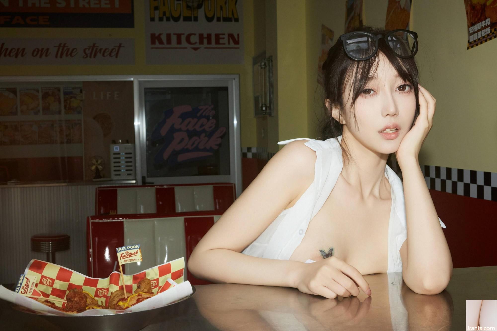 (Xiuren Extra) Le magnifique modèle de Xiuren Yueeryue « American Waiter » (97p)