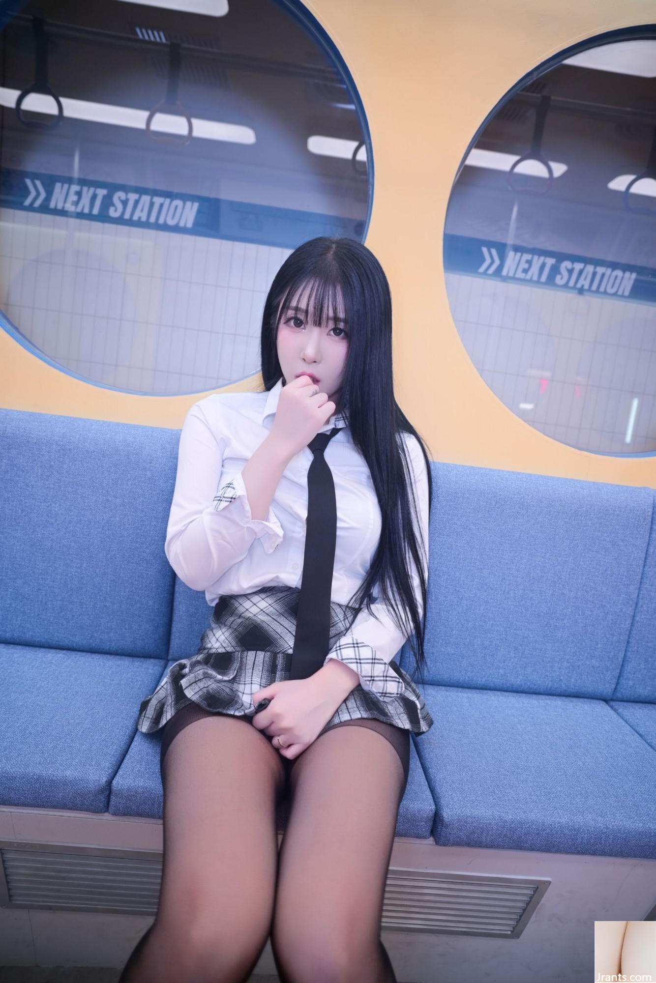 (အွန်လိုင်းစုဆောင်းခြင်း) ကိုရီးယား Model Bomi &#8220; မြေအောက်ရထားလမ်းရှိအမျိုးသမီးကျောင်းသား&#8221;  VIP လူမှုဖူလုံရေးရုပ်ပုံ (103p)