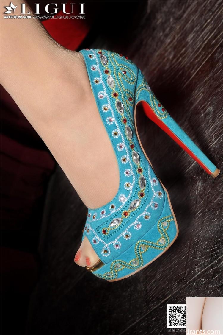 (Ligui 인터넷 뷰티-링링) 섹시한 Cheongam High Heels 아름다운 다리 (36p)
