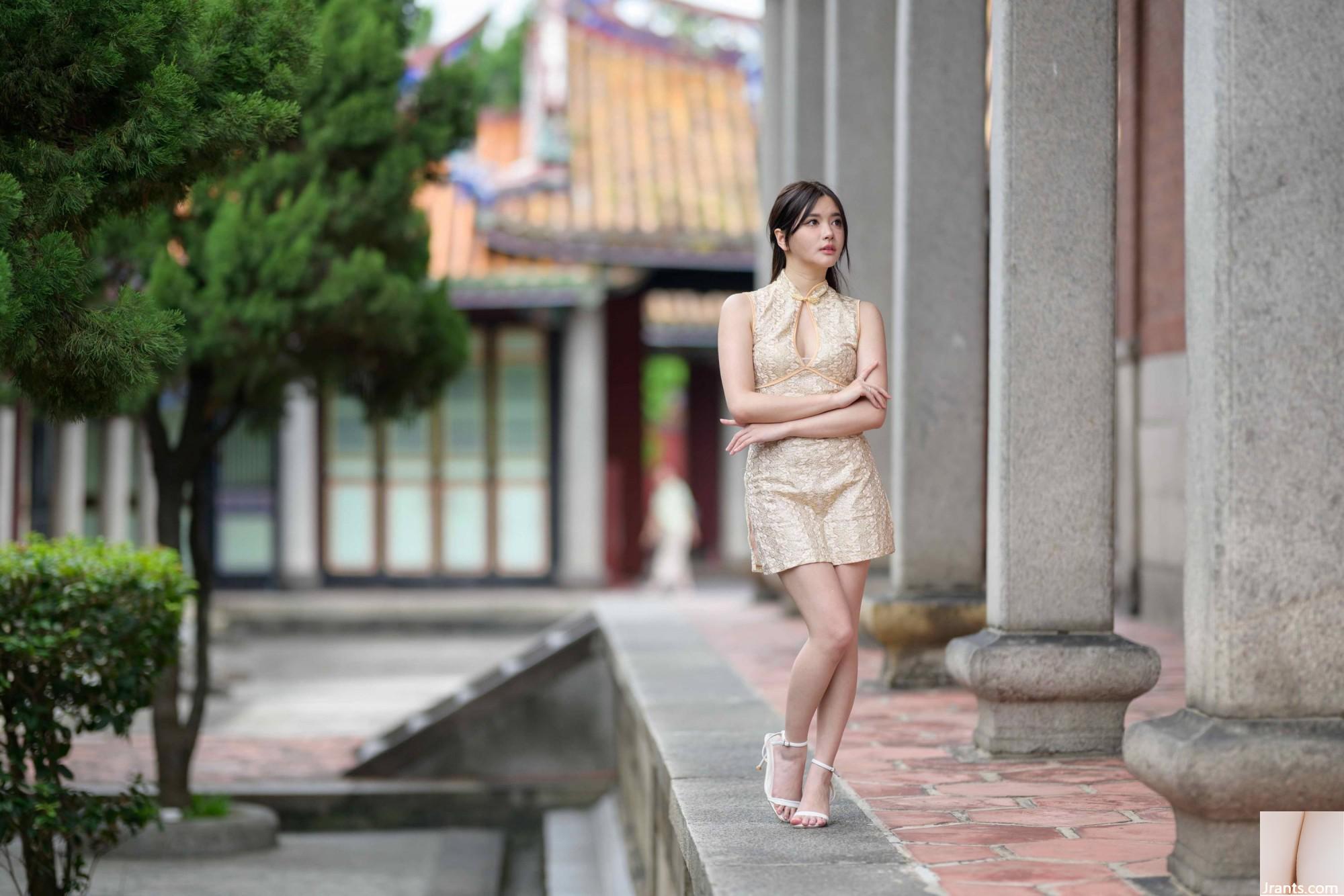 (Bab ekstra kaki cantik) model berkaki panjang aurora pendek cheongsam bertumit tinggi kaki indah 3 (71p)