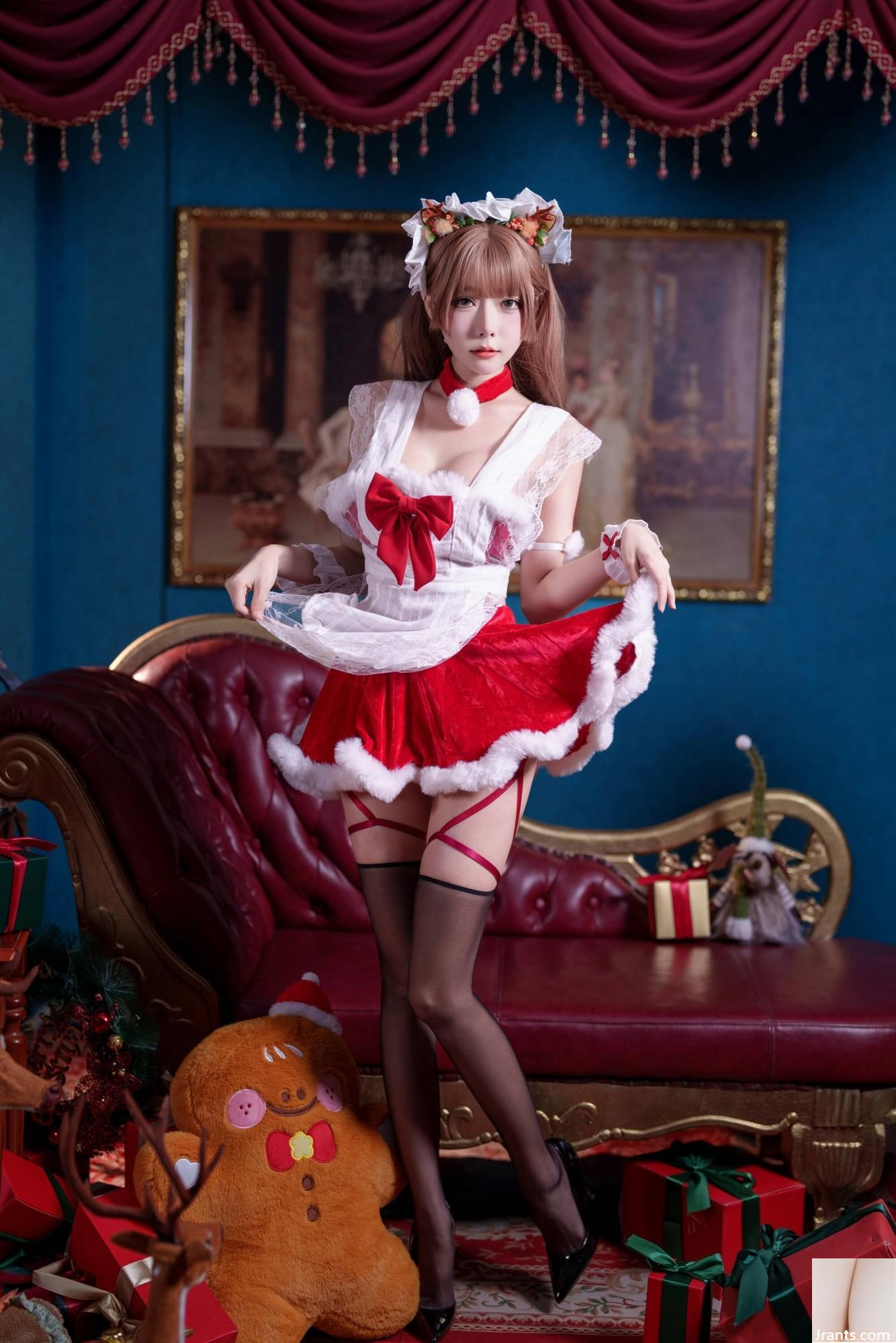 (Coleção na Internet) Garota do bem -estar baunilha meow lulu &#8220;Christmas Red and White Kitten&#8221; VIP Exclusive (50p)