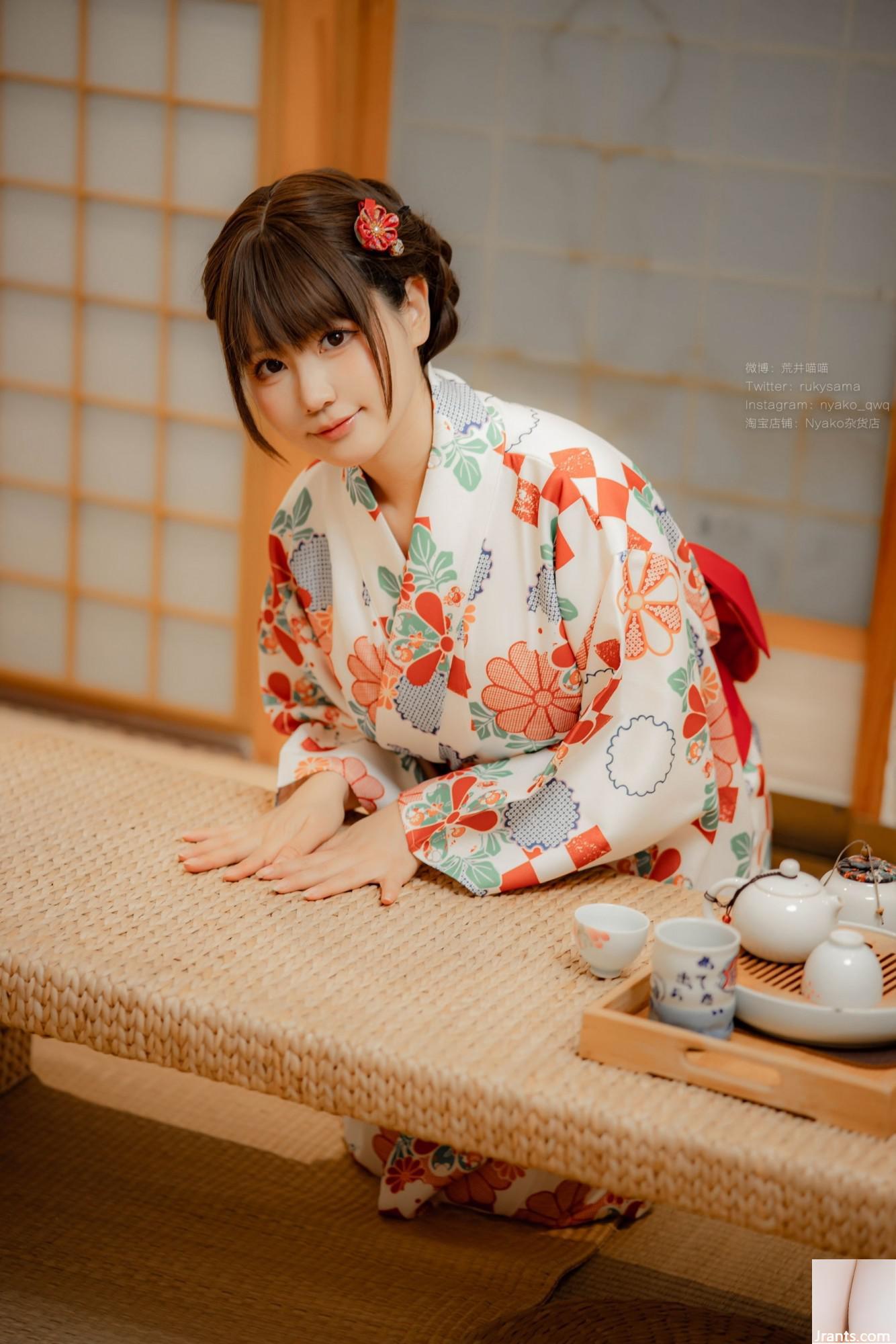فتاة لطيفة Nyako Meow &#8211; Hefeng Lanman Yukata (86p)