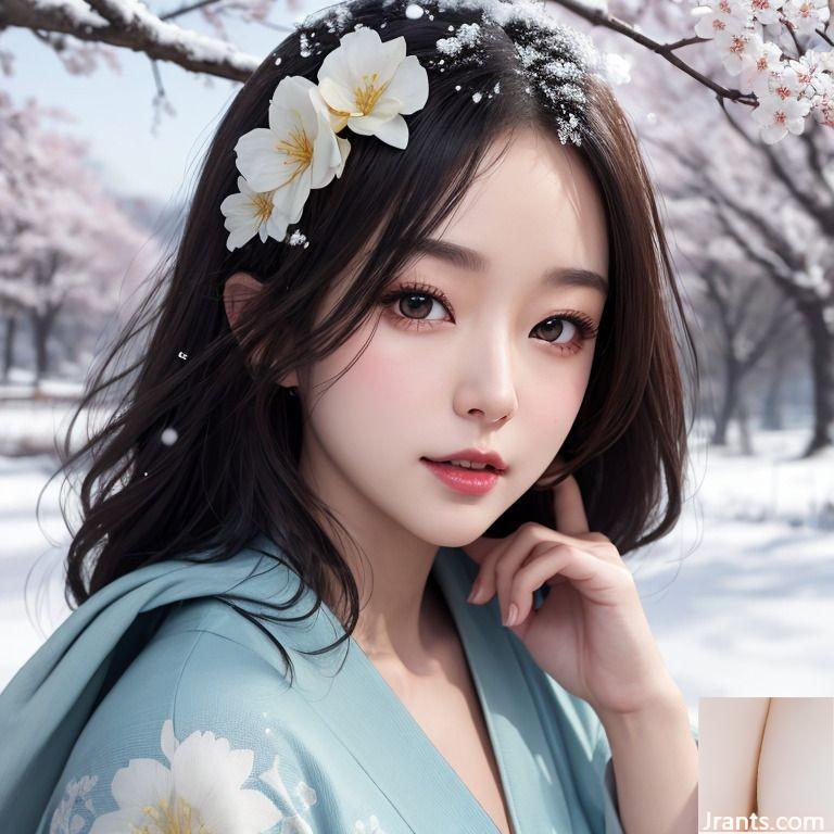 ★ Patreon ★ (Aitvwiki Beauty Encyclopedia) &#8211; Gadis yang menunggu salju turun di sekitar bunga sakura &#8211; 2