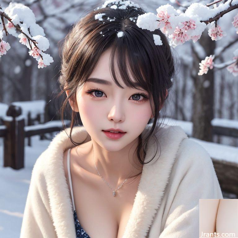 ★ Patreon ★ (Aitvwiki Beauty Encyclopedia) &#8211; Gadis yang menunggu salju turun di sekitar bunga sakura &#8211; 2