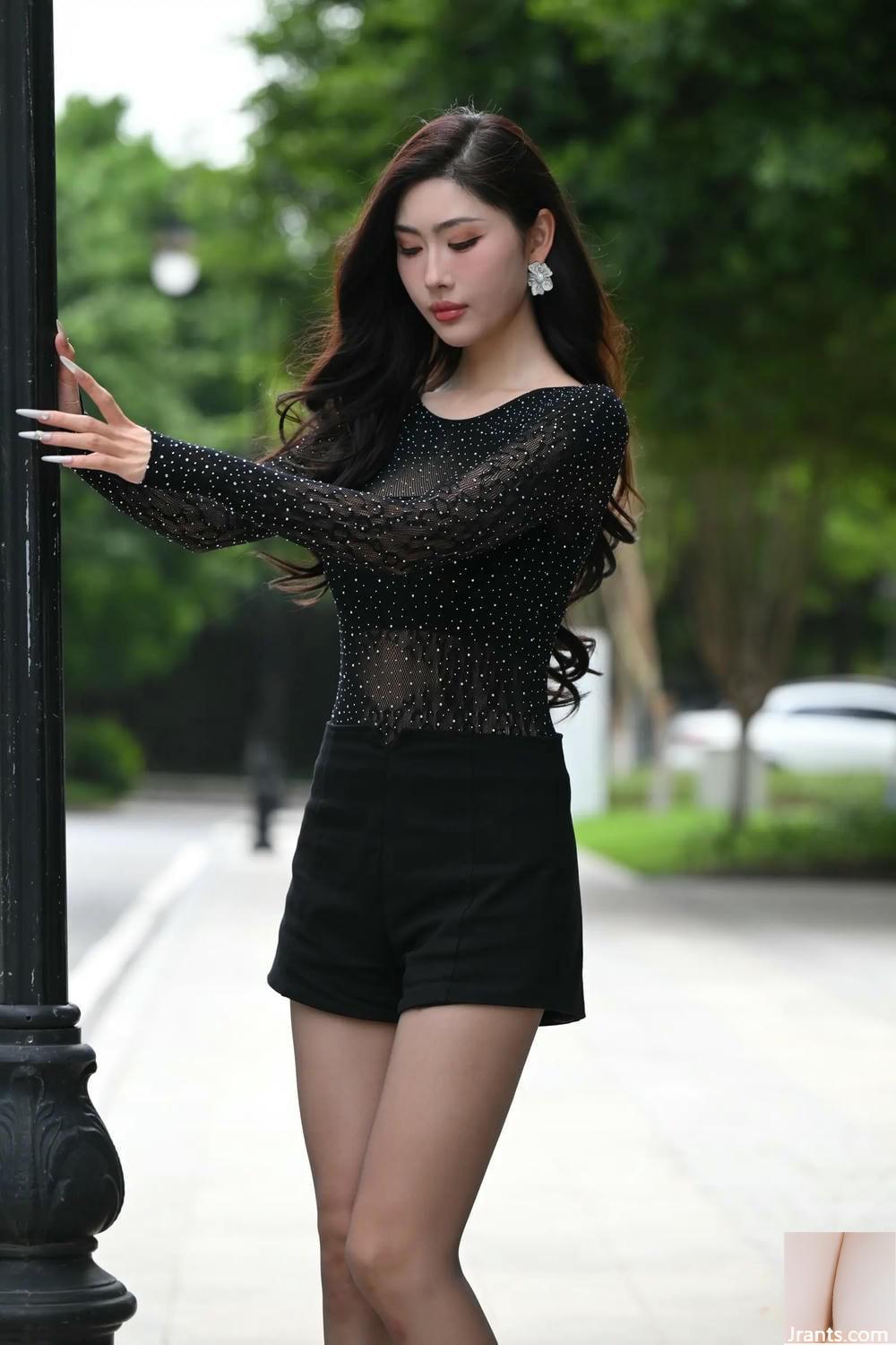 (Collection en ligne) Rouge Black High High Heed Black Silk Internet Celebrity &#8211; Ye Mengyu (118p)