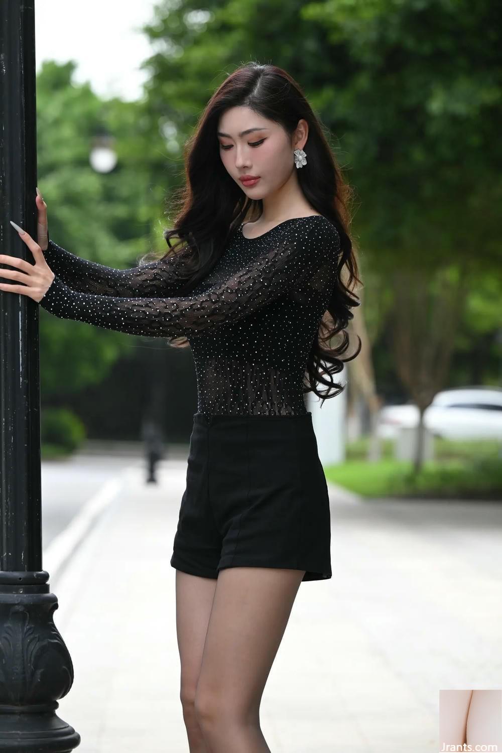 (Collection en ligne) Rouge Black High High Heed Black Silk Internet Celebrity &#8211; Ye Mengyu (118p)