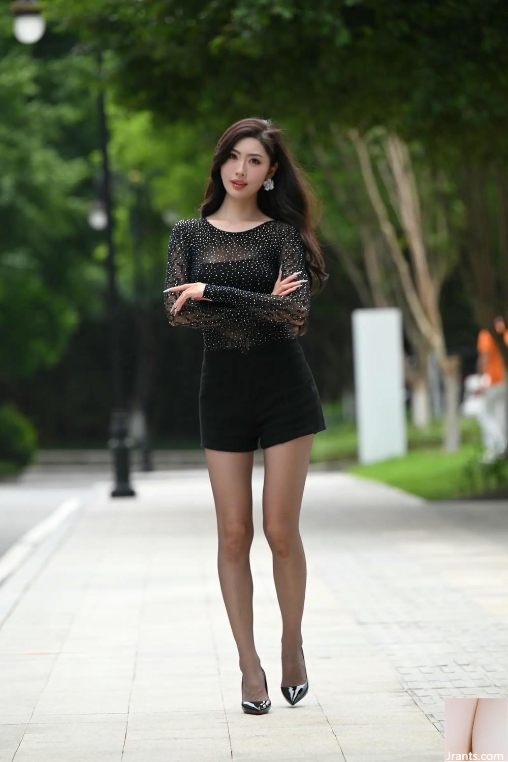 (Collection en ligne) Rouge Black High High Heed Black Silk Internet Celebrity &#8211; Ye Mengyu (118p)