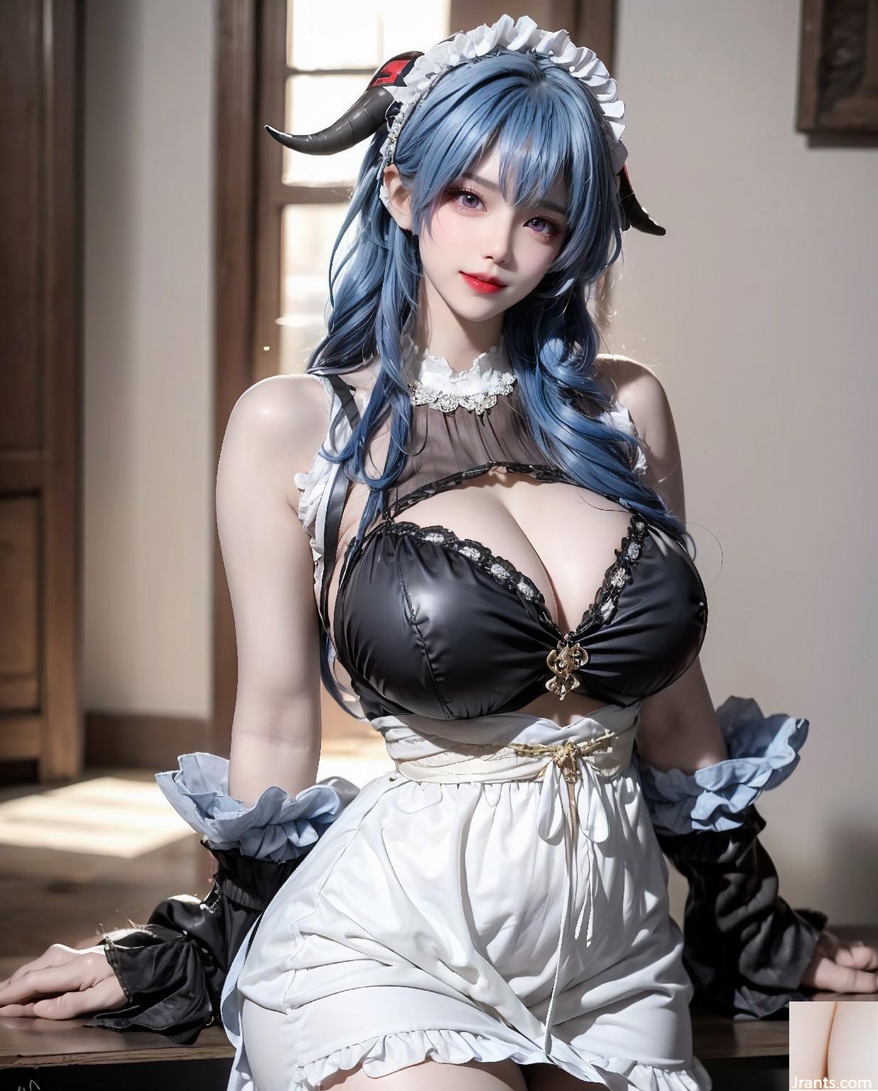 かんう (dieu de la tenue de Ganyu Maid-Genshin)
