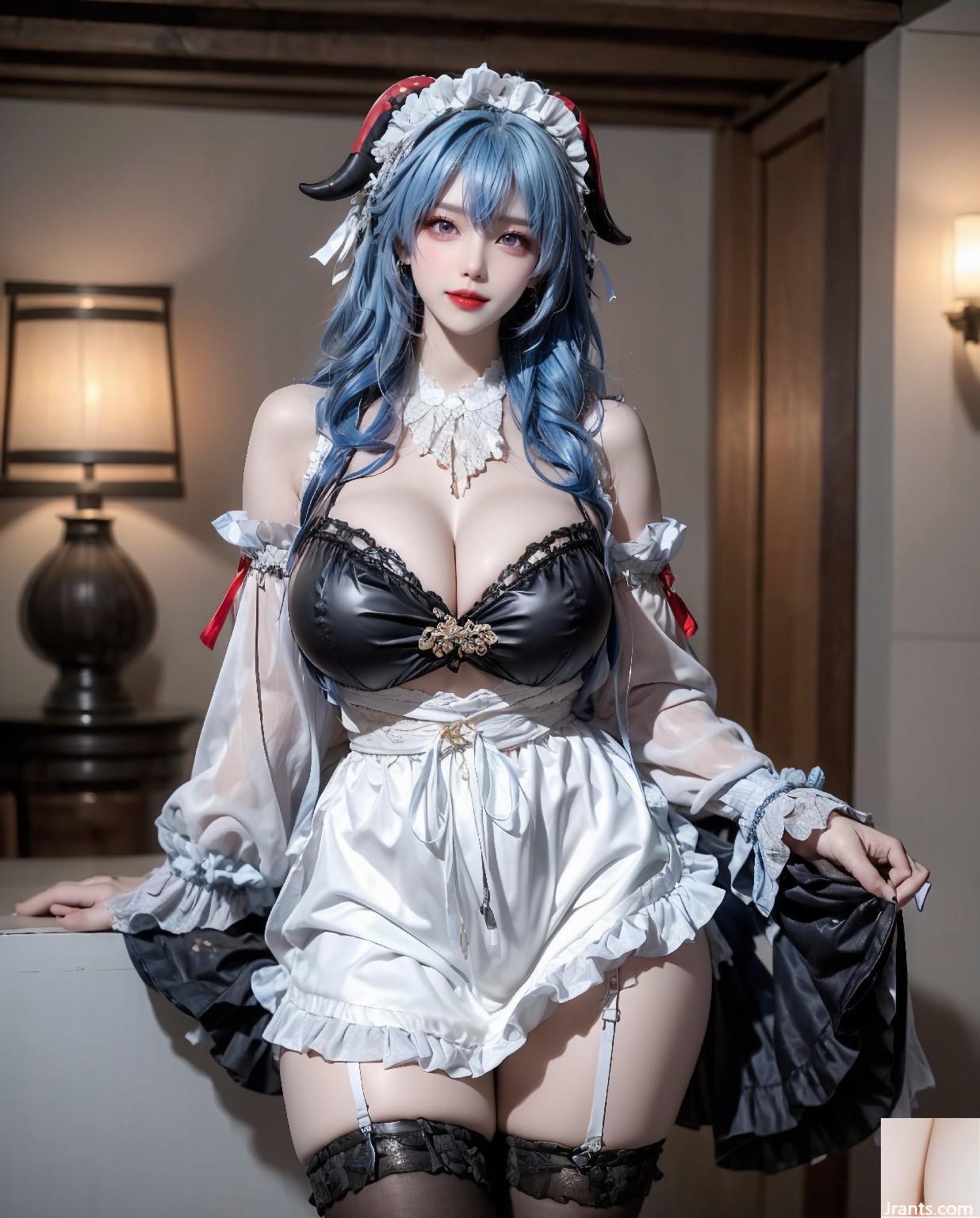 かんう (dieu de la tenue de Ganyu Maid-Genshin)