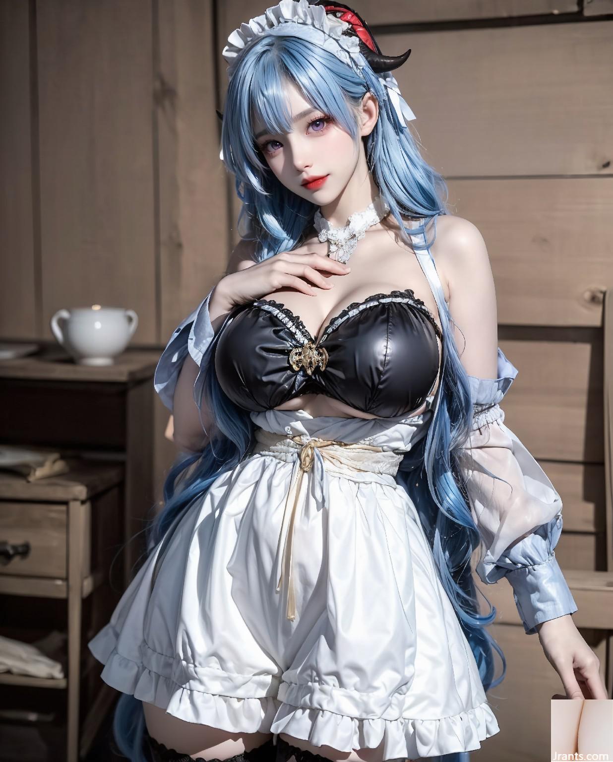 かんう (dieu de la tenue de Ganyu Maid-Genshin)