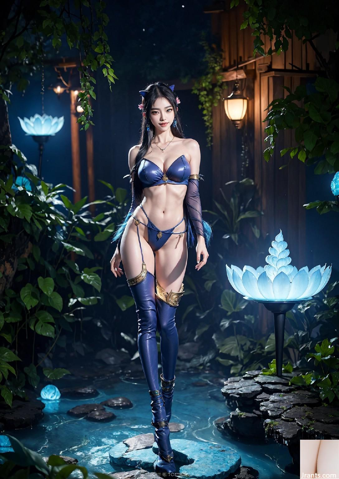 Blue Avatar Girl sur la planète Pandora