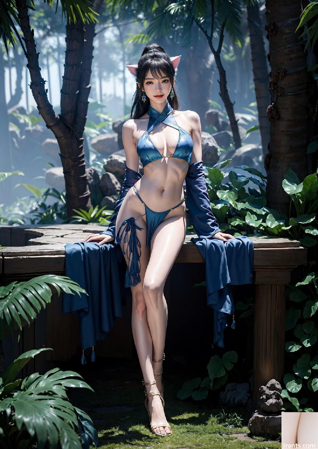 Blue Avatar Girl sur la planète Pandora