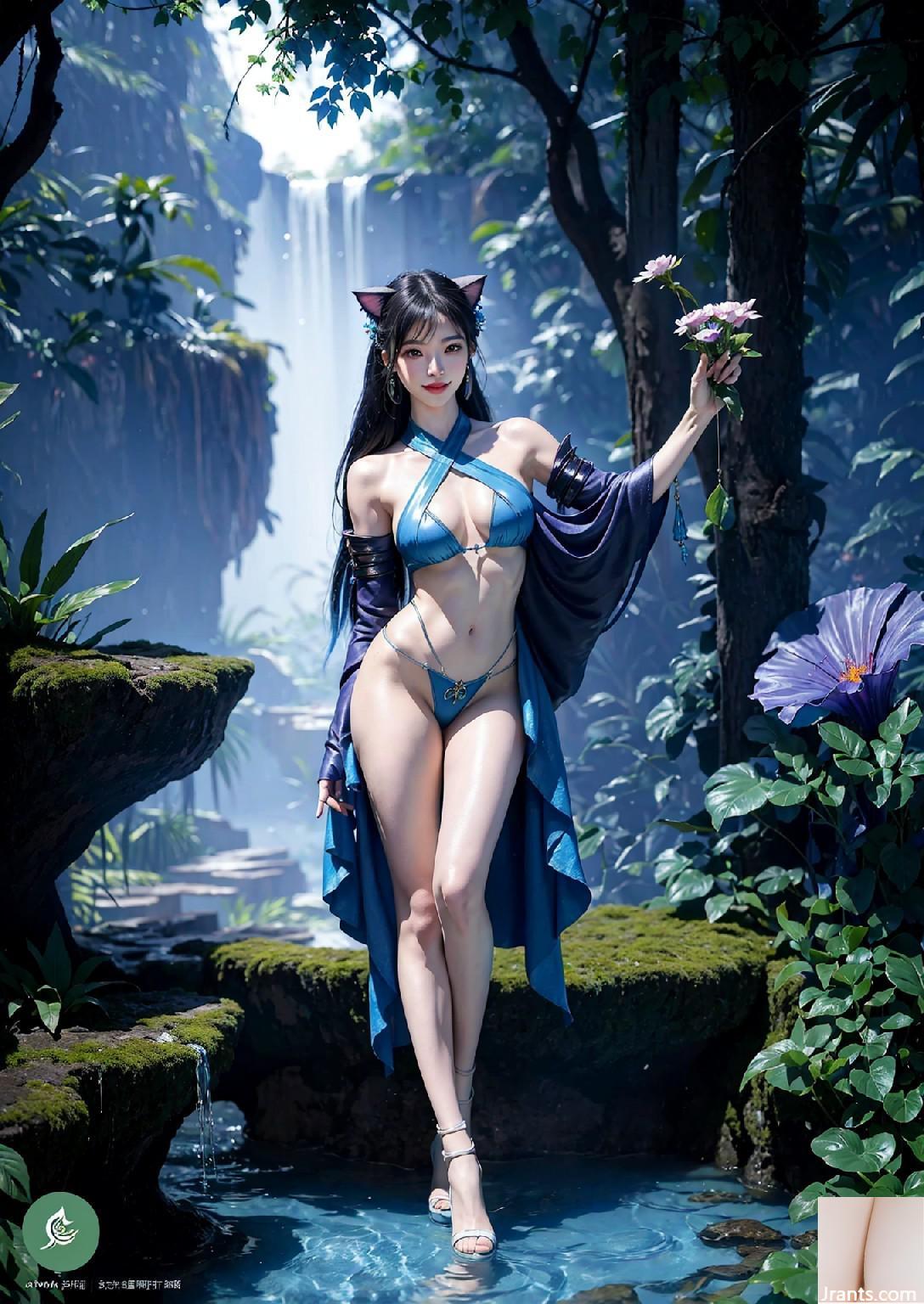 Blue Avatar Girl sur la planète Pandora