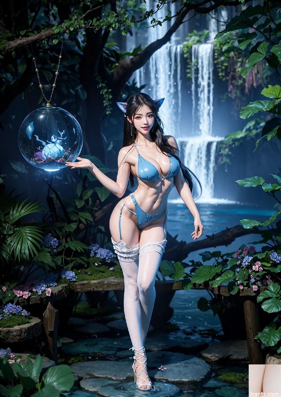 Blue Avatar Girl sur la planète Pandora