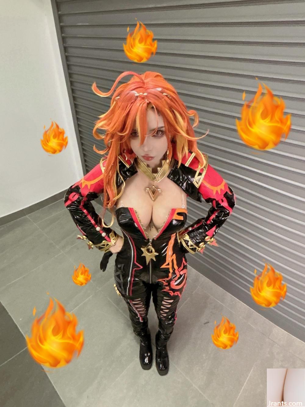 (Collection Internet) Umeko J cosplay Mavuika &#8211; Impact de Genshin (84p)