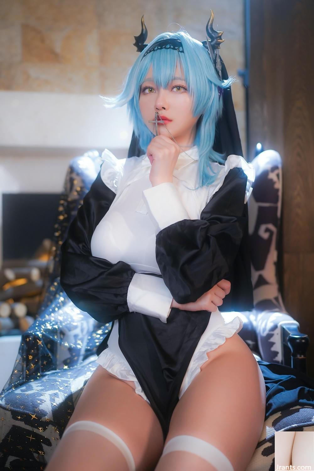 (مجموعة عبر الإنترنت) Arty Huang (Arty) cosplay أخت Eula &#8211; Genshin Impact (82p)