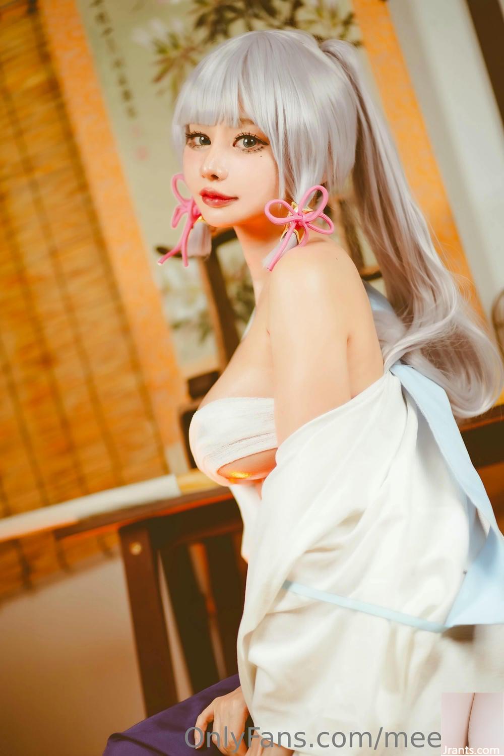 (مجموعه اینترنت) Meenfox Cosplay Ayaka Kamisato &#8211; Impact Genshin (27p)
